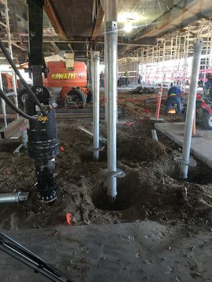 helical pier installation