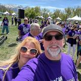 Matthew and Staci Denny at the PurpleStride Utah event