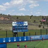 Groundworks logo featured on a scoreboard at the Air Force Academy Baseball Superfan Weekend