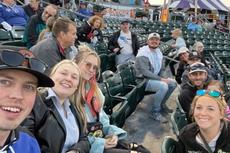 Groundworks Omaha teammates at an Omaha Storm Chasers game
