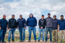 Groundworks team members pose for a photo at the Sporting Clays Shoot in Colorado Springs, CO.