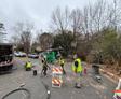 image of workers preparing for polyurethane injection soil stabilization