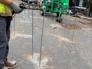image of injection rods placed for soil stabilization