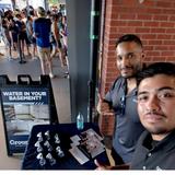 Groundworks employees at a Hartford Yard Goats game