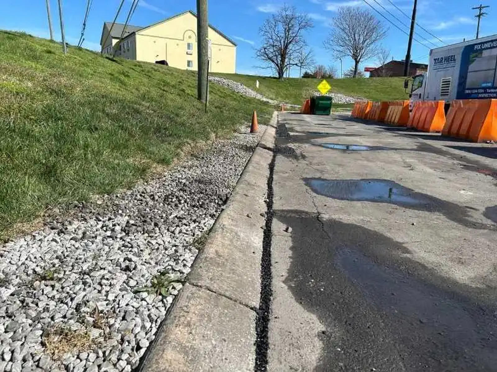 image of parking lot leveling project in Nashville