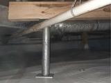 crawl space support jack installed along with encapsulation solutions