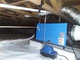 dehumidifier in an encapsulated crawl space