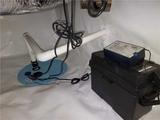 encapsulated crawl space with a sump pump with a backup battery