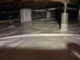 encapsulated crawl space with support jacks