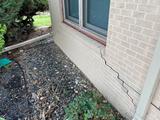 brick cracks on exterior wall