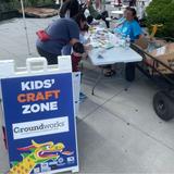 Kids' Craft Zone that Groundworks' Fort Wayne branch sponsored at the Dragon Boat Races