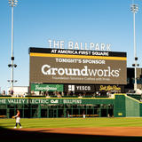 Groundworks banner at Salt Lake Bees baseball game