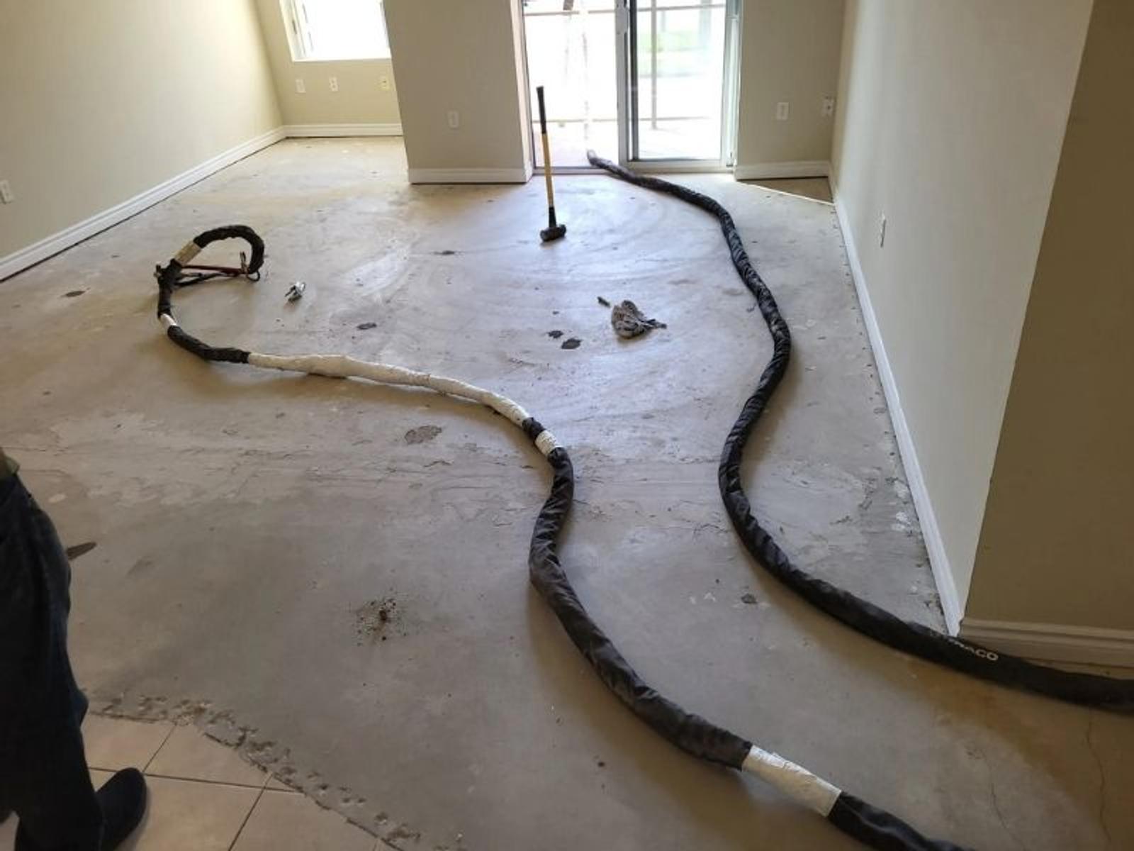 image of apartment floor during floor leveling from Groundworks