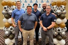 Five Groundworks Houston team members at 2025 sponsorship of the BBB Awards for Excellence