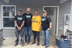 Groundworks' Central Pennsylvania team volunteering for Habitat for Humanity