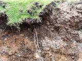 image of soil loss and erosion channel that may occur from infrastructure leaks