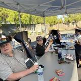 Backlot BBQ attendees with Groundworks swag