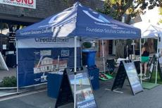 Groundworks Fairfield booth at the 2025 Lafayette Art & Wine Festival
