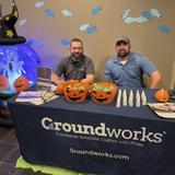 Groundworks Tulsa staff at a company booth at the 21st annual HallowMarine Trick or Treat Trail event at the Oklahoma Aquarium