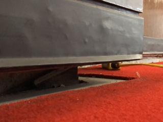 this is an image of a gap between a concrete floor and a wall