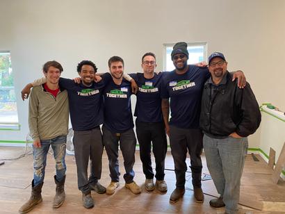 Groundworks staff at a Habitat for Humanity event.