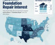 2025-2026 US Heat Map: Foundation repair search interest by state. Data shows highest demand in Kansas, Texas, and Central US regions.