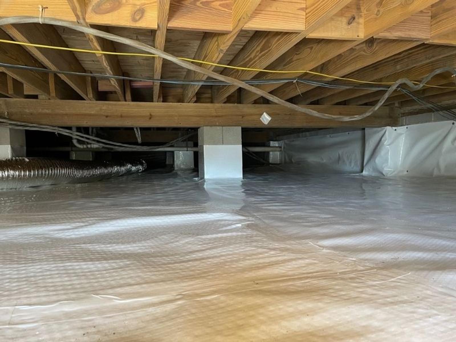 image of crawl space after crawl space encapsulation