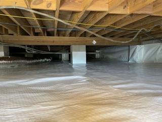 image of crawl space after crawl space encapsulation