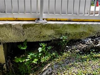 image of void beneath bridge transition slab before Groundworks filled it and lifted the slab