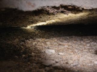 image of voids beneath floor slab at FSU