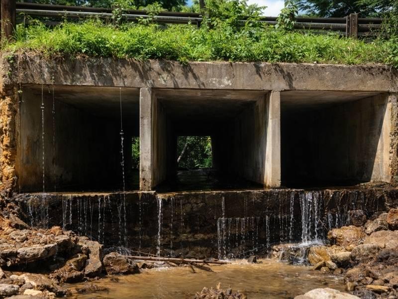 image of triple box culvert experiencing voids and compromised structural integrity