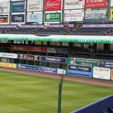 Groundworks sponsorship signage at a Hartford Yard Goats baseball game