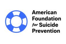 Blue lifesaver logo next to the text "American Foundation for Suicide Prevention.