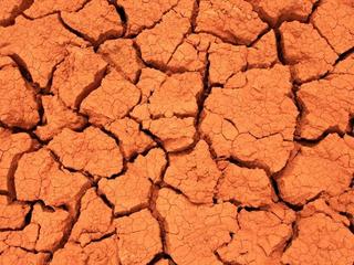 image of drought affected clay soil