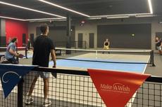 Groundworks Boston employees participate in the Make-A-Wish Pickleball Tournament