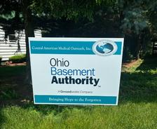 Ohio Basement Authority sponsorship sign at the CAMO Golf Scramble