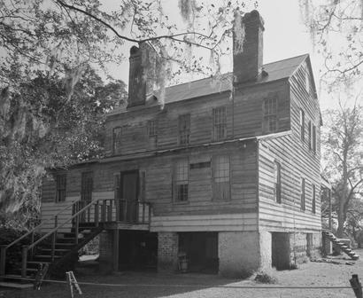 Summit House, a historic raised plantation house in Meggett, South Carolina.