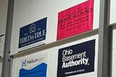 Ohio Basement Authority sign on display at Mars Hill Academy