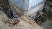 Push piers stabilizing home