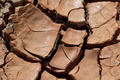 Dry cracked clay soil
