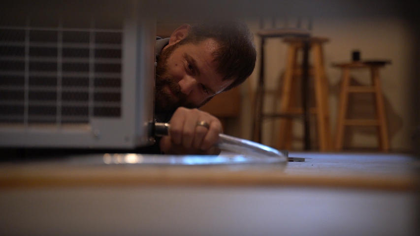 CFI Repairing Dehumidifier in Basement