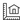 Black outline of a house next to a ruler and a triangular scale, symbolizing architecture or construction.