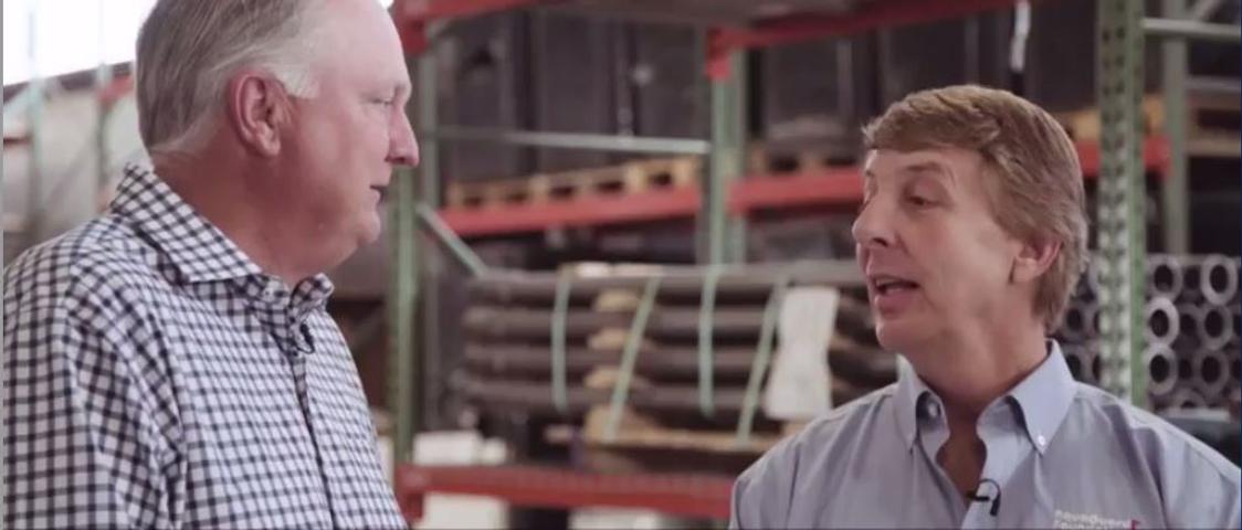 Two men talking
