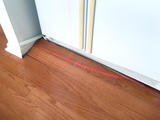Sloping wooden floors that are raising the floor panels