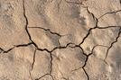 Soil that has cracked on the surface illustrating how moisture in soil expands it then shrinks it when it drains or evaporates, affecting your foundation.