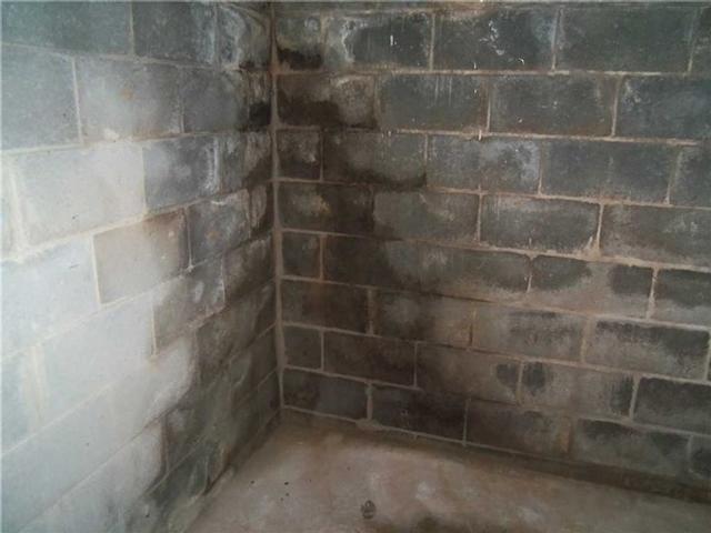 Wet concrete basement wall