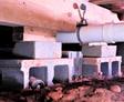 floor joists supported on cinderblocks