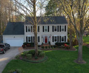 House drone shot from front facade