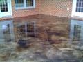 pooled water on patio