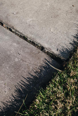 separated unlevel sidewalk